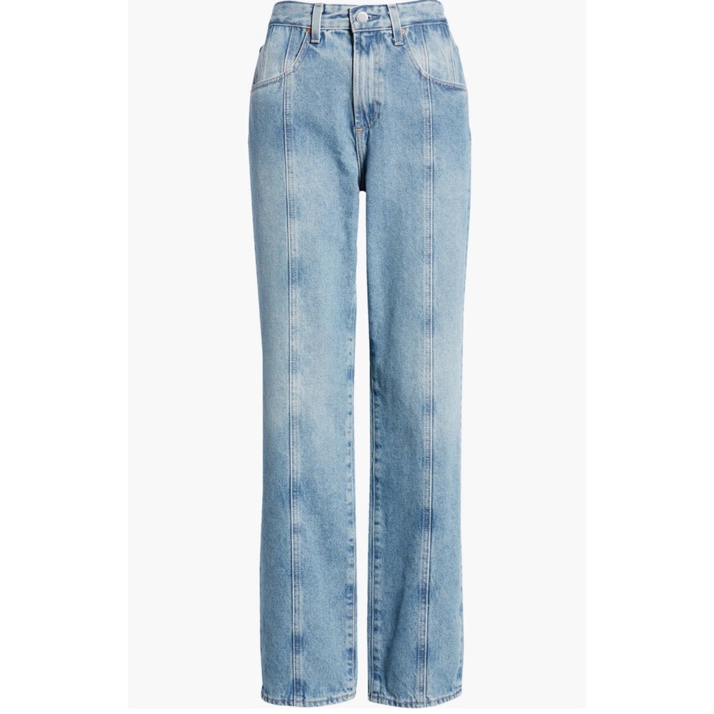 NWT AG Alexxis Paneled Straight Leg Classic Blue Women's Jeans Size 30